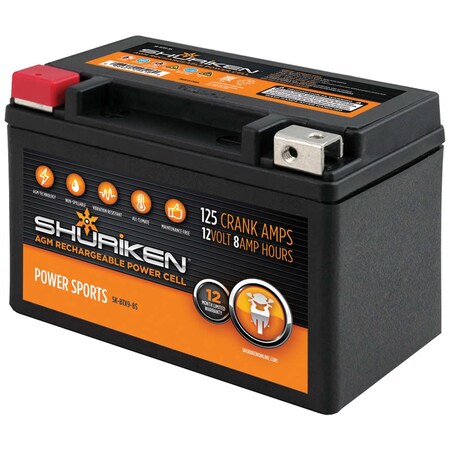 SHURIKEN 125 Crank AMPS 8AMP Hours AGM Battery